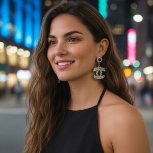 Logo Drop Earrings